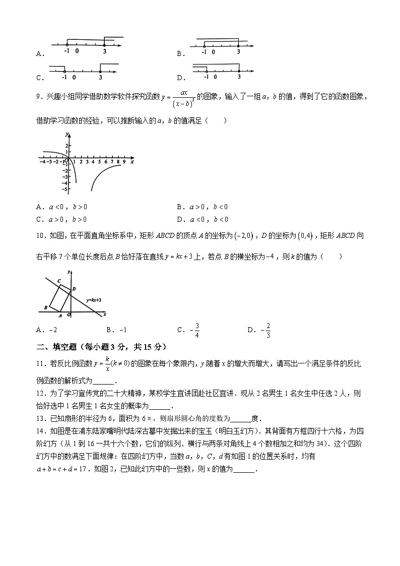 2024年河南省+实验中学+中考二模考试数学模拟试题02