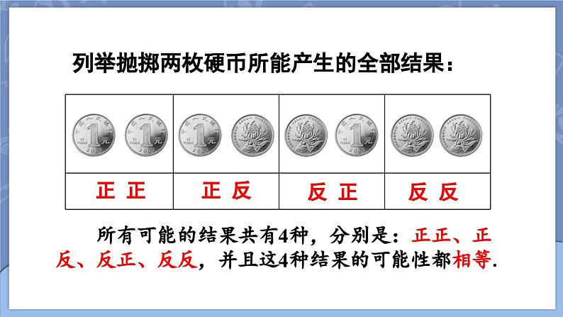 25.2 用列举法求概率 第1课时 用直接列举法与列表法求概率  课件 2024-2025学年人教版九年级数学上册07