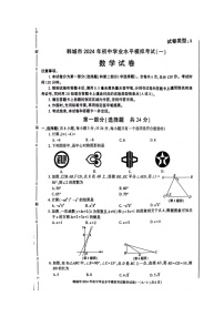 2024年陕西省渭南市韩城市中考一模考试数学试卷