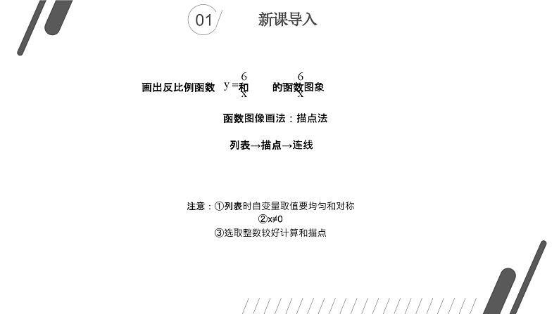 华师大版 八年级下册17.4.2《反比例函数的图象和性质》课件第3页