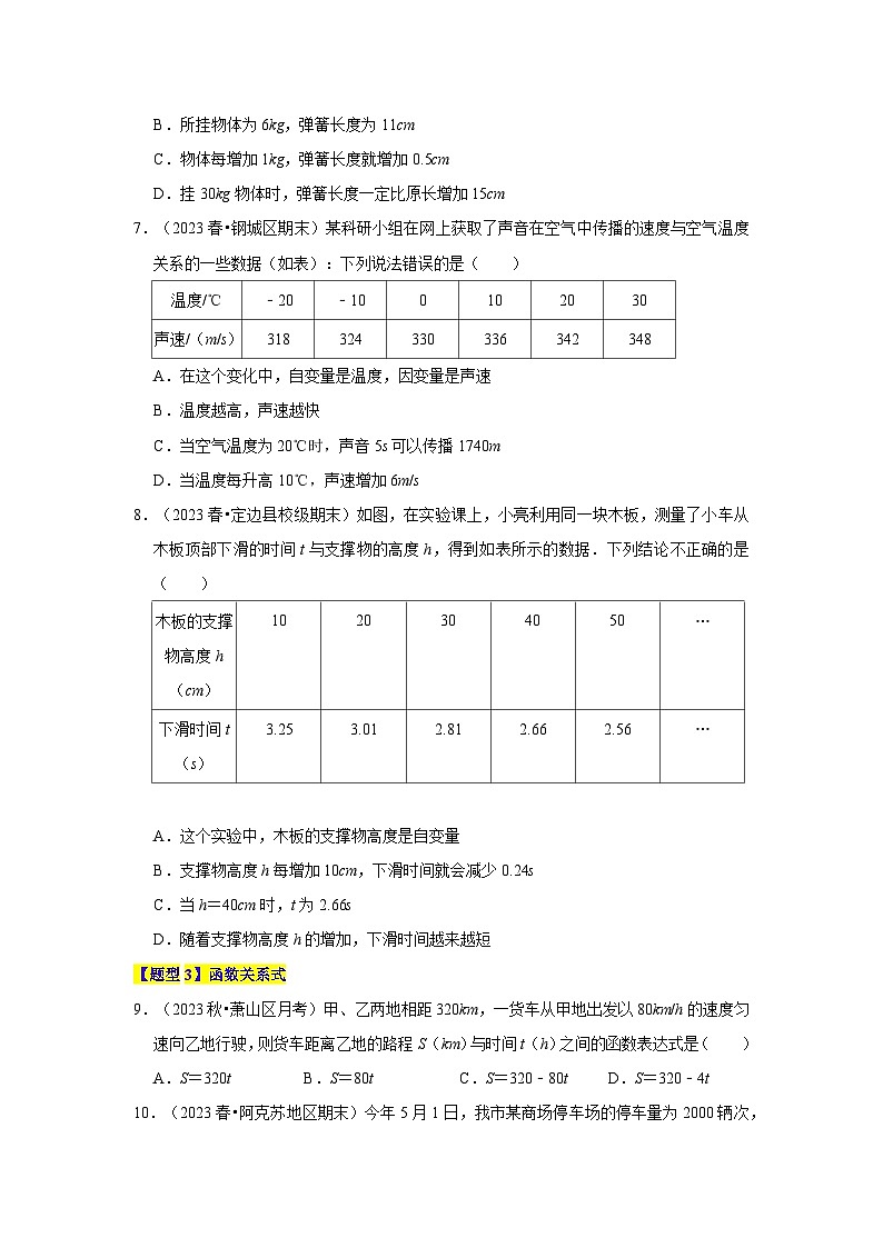 【期中讲练测】北师大版七年级下册数学 专题03 变量之间的关系（考点清单）.zip03