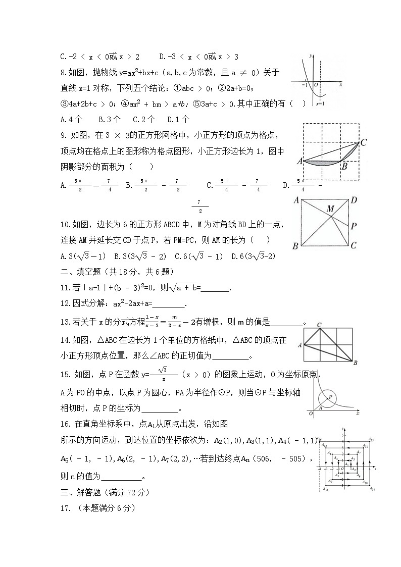 山东省枣庄市2023—2024学年下学期第一次调研考试九年级数学试卷第2页