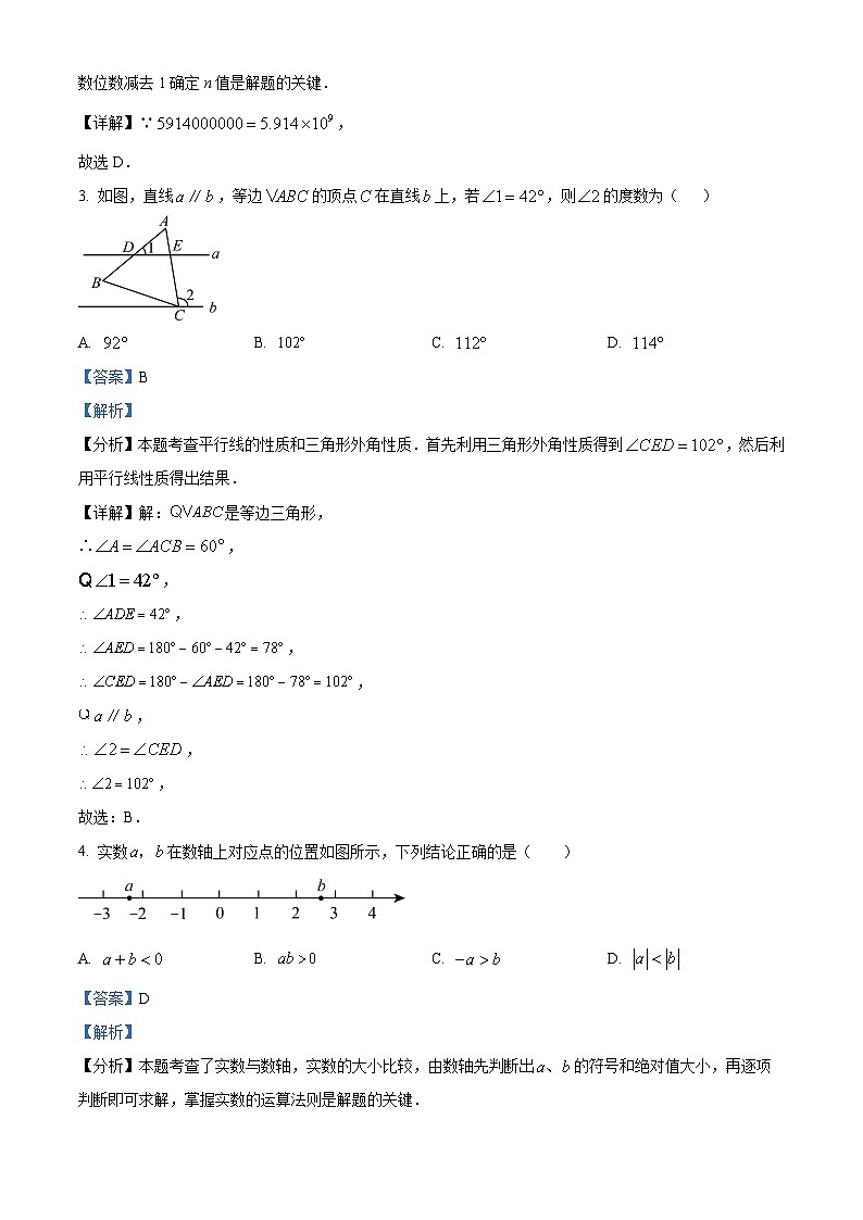 2024年山东省济南市中考数学模拟预测考试题（解析版）第2页