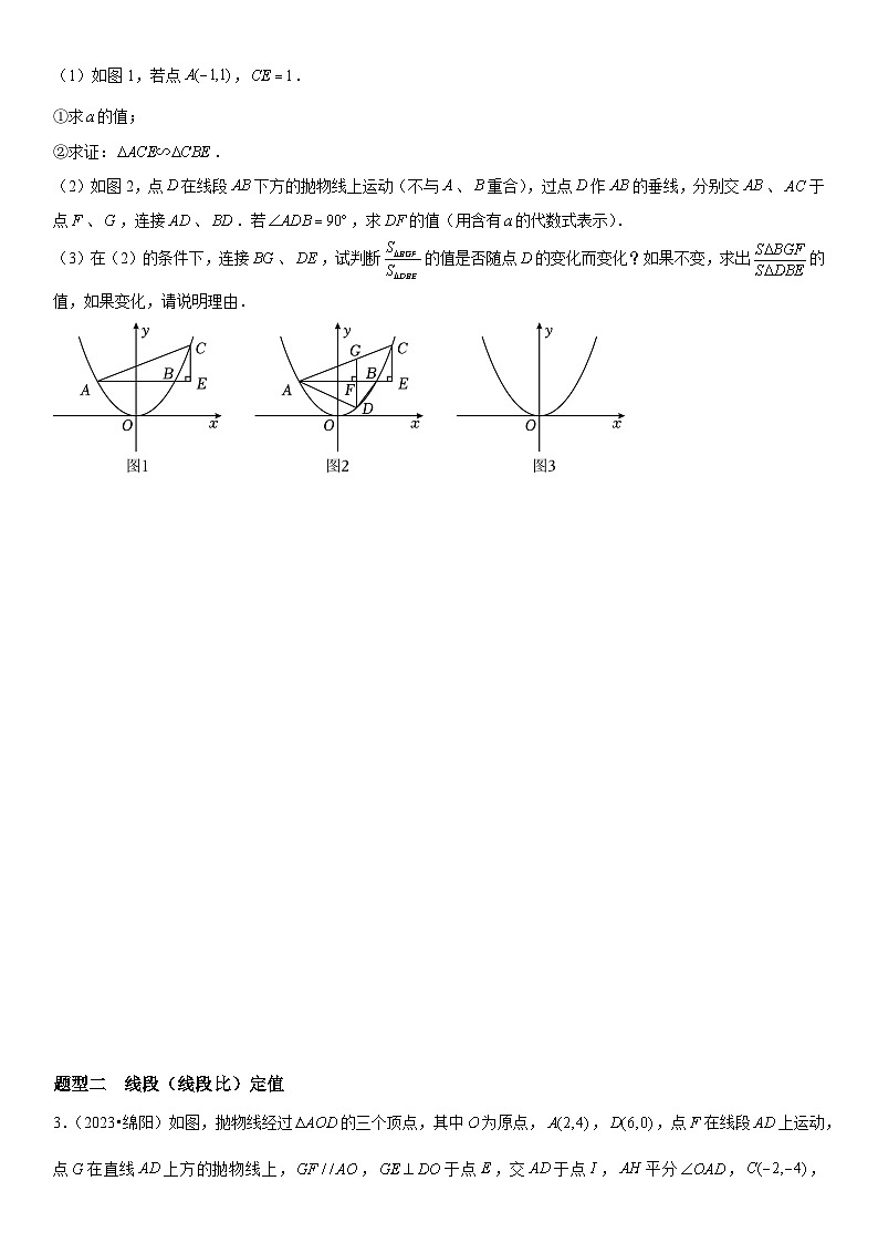 方法必备07二次函数中定值、定点问题（8类题型）原卷版第2页