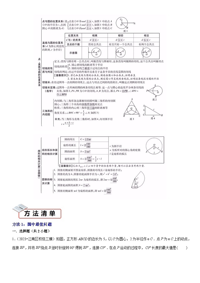 知识必备09 圆（3大模块知识清单+4种方法清单+16个考试清单真题专练）（解析版）第2页