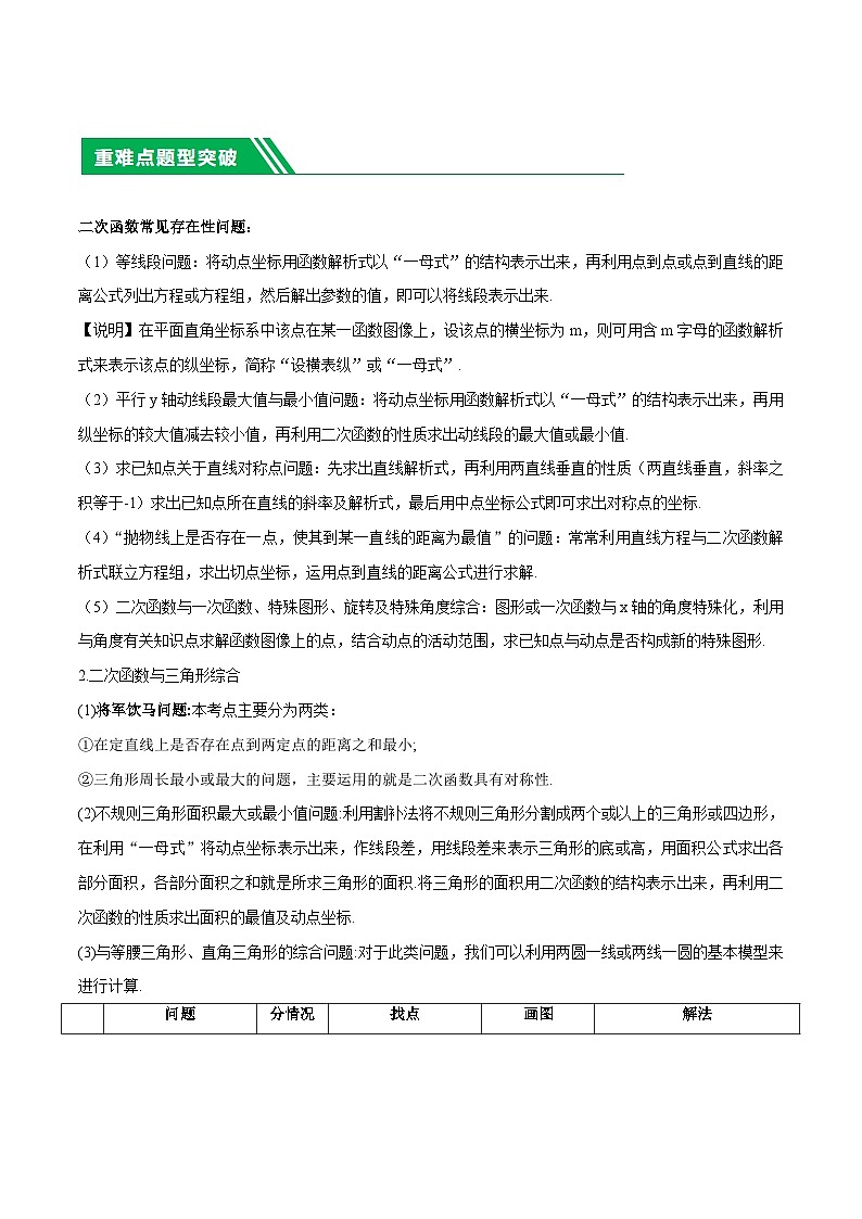 中考数学二轮复习 重难点05 二次函数与几何的动点及最值、存在性问题（2份打包，原卷版+解析版）02