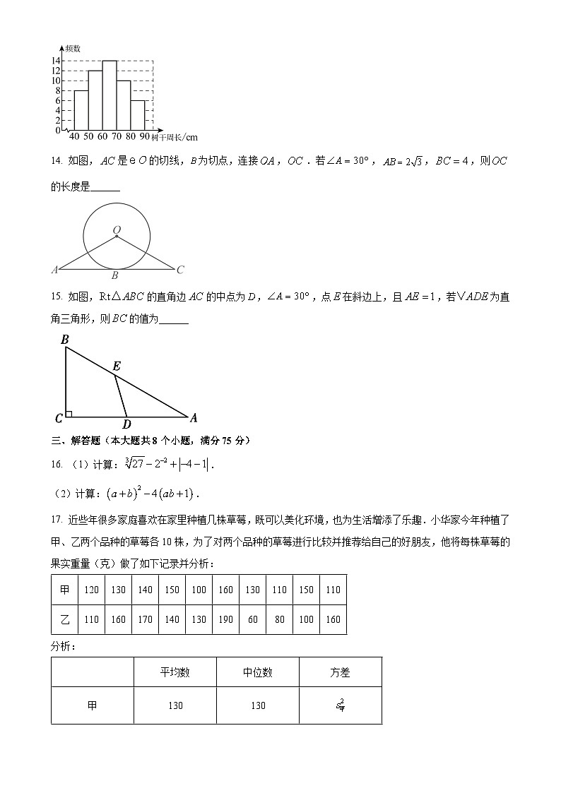 2024年河南省信阳市息县中考二模数学模拟试题（原卷版+解析版）03