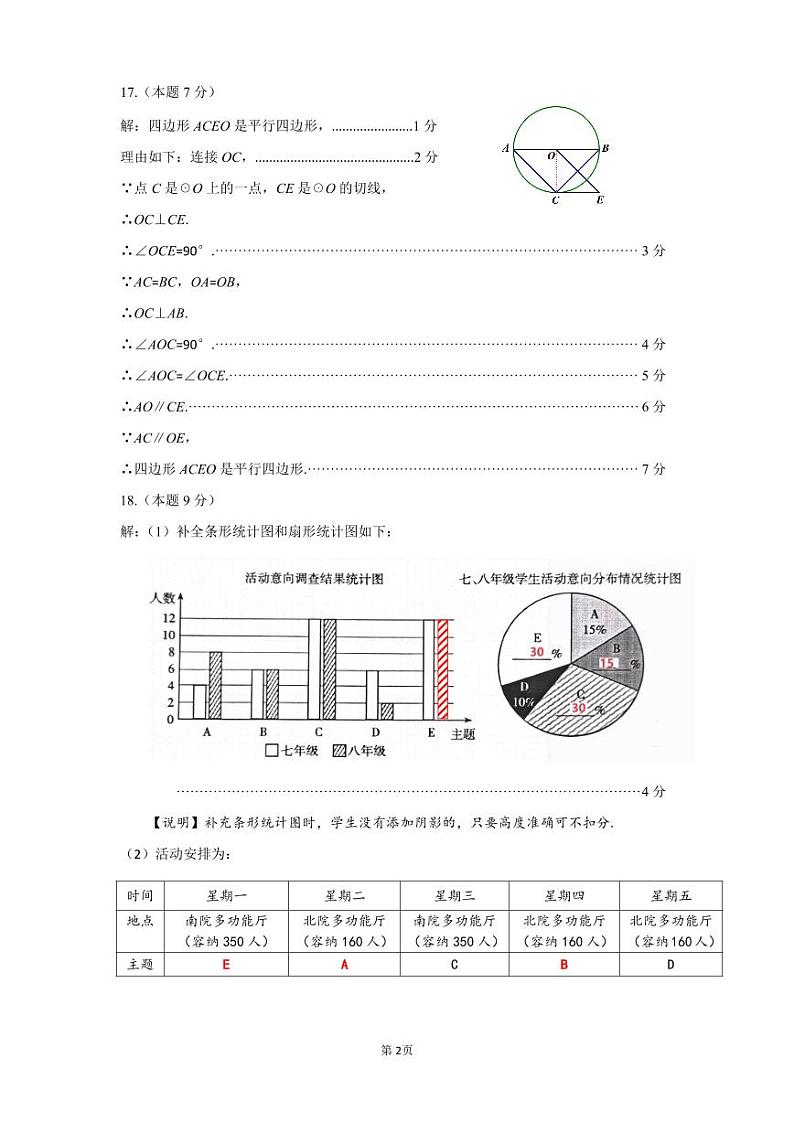 山西太原2024年中考九年级一模数学试卷02