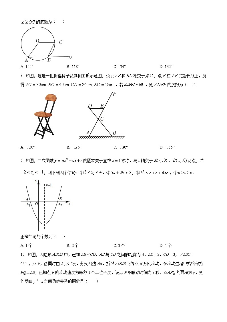 2024年广东省东莞市厚街丰泰外国语学校中考一模数学试题（原卷版）第2页