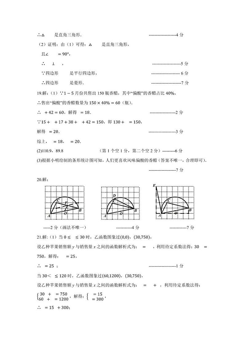 吉林省长春市德惠市2024年中考一模数学试卷（图片版，含答案）02