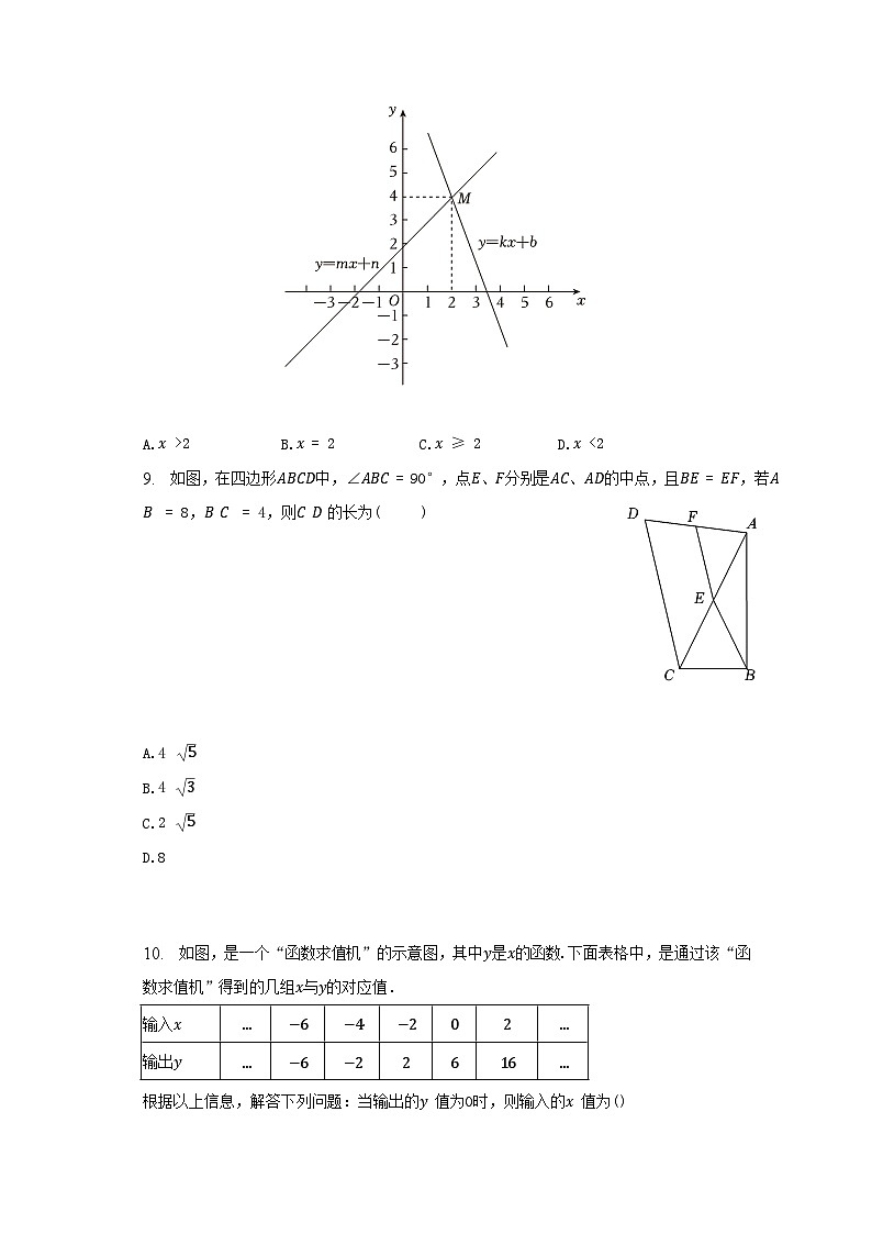 2022-2023学年河南省许昌市八年级下学期期末数学试题及答案第2页