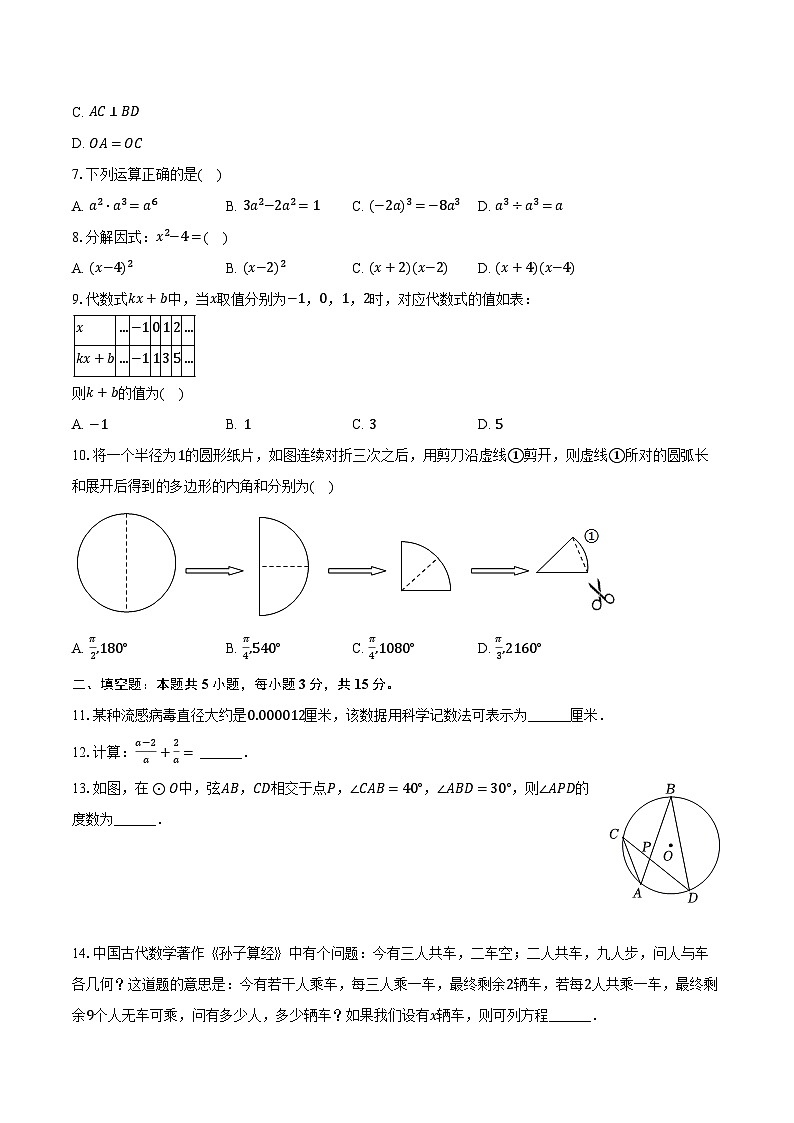 2024年广东省清远市英德市中考数学一模试卷（含解析）02