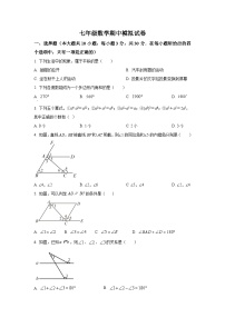 2023-2024学年苏科版数学七年级下册期中数学模拟试题