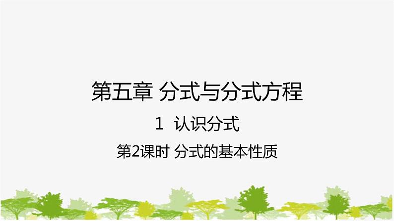 5.1.2 分式的基本性质 北师大版八年级数学下册课件01