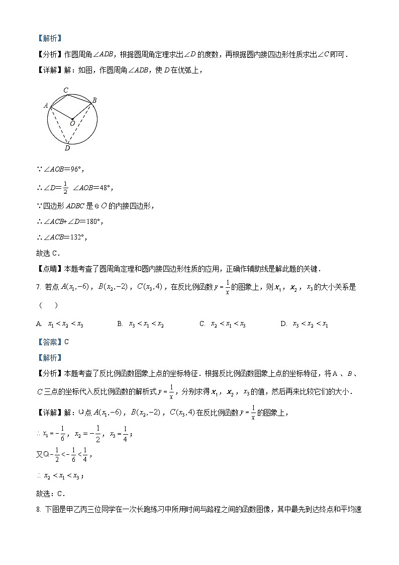 浙江省杭州市第十五中学2023-2024学年九年级下学期3月月考数学试题（解析版+原卷版）03