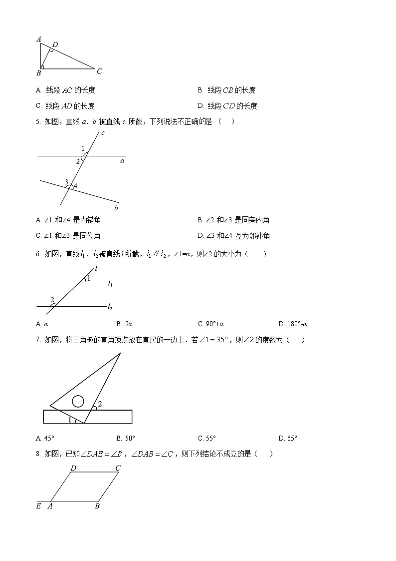 山东省聊城市临清市唐元镇联校李管寨中心校2023-2024学年七年级下学期4月月考数学试题（原卷版+解析版）02