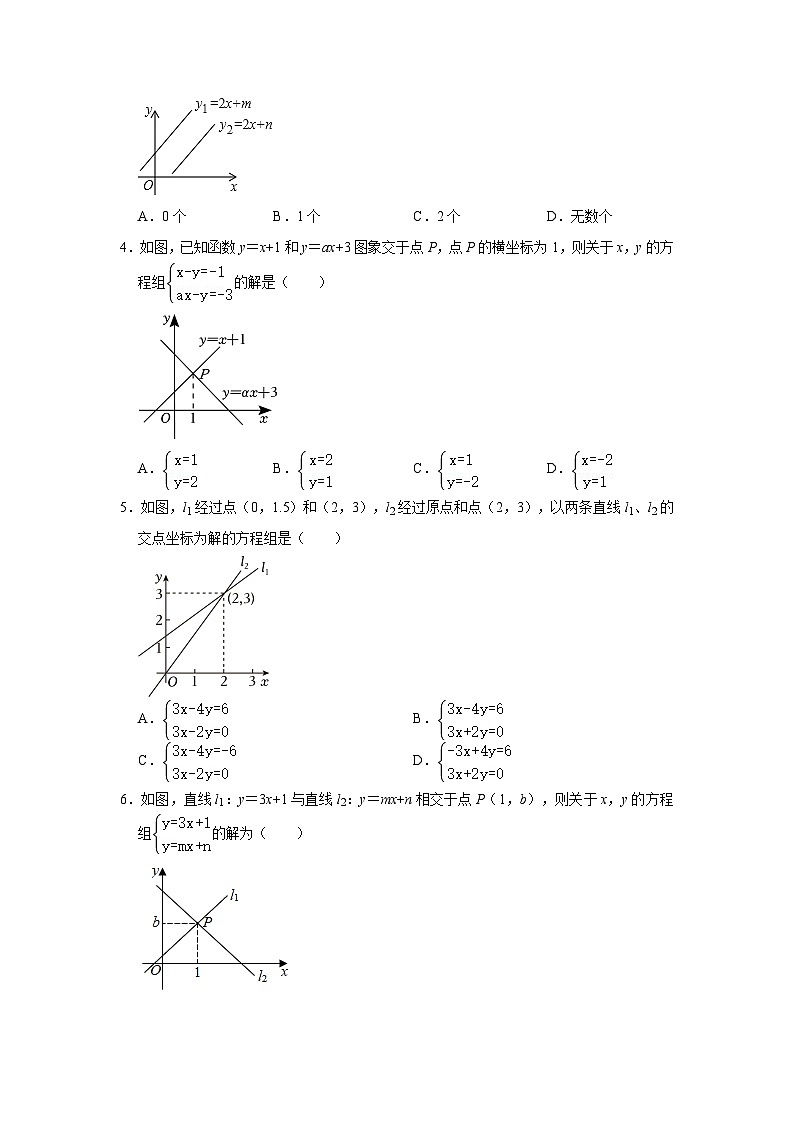 一次函数与二元一次方程（组）专项练习---2023-2024学年广饶县乐安中学七年级下册数学鲁教版（五四学制）第2页