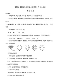 2024年河南省漯河市临颍县+九年级中考第一次模拟考试数学试题+