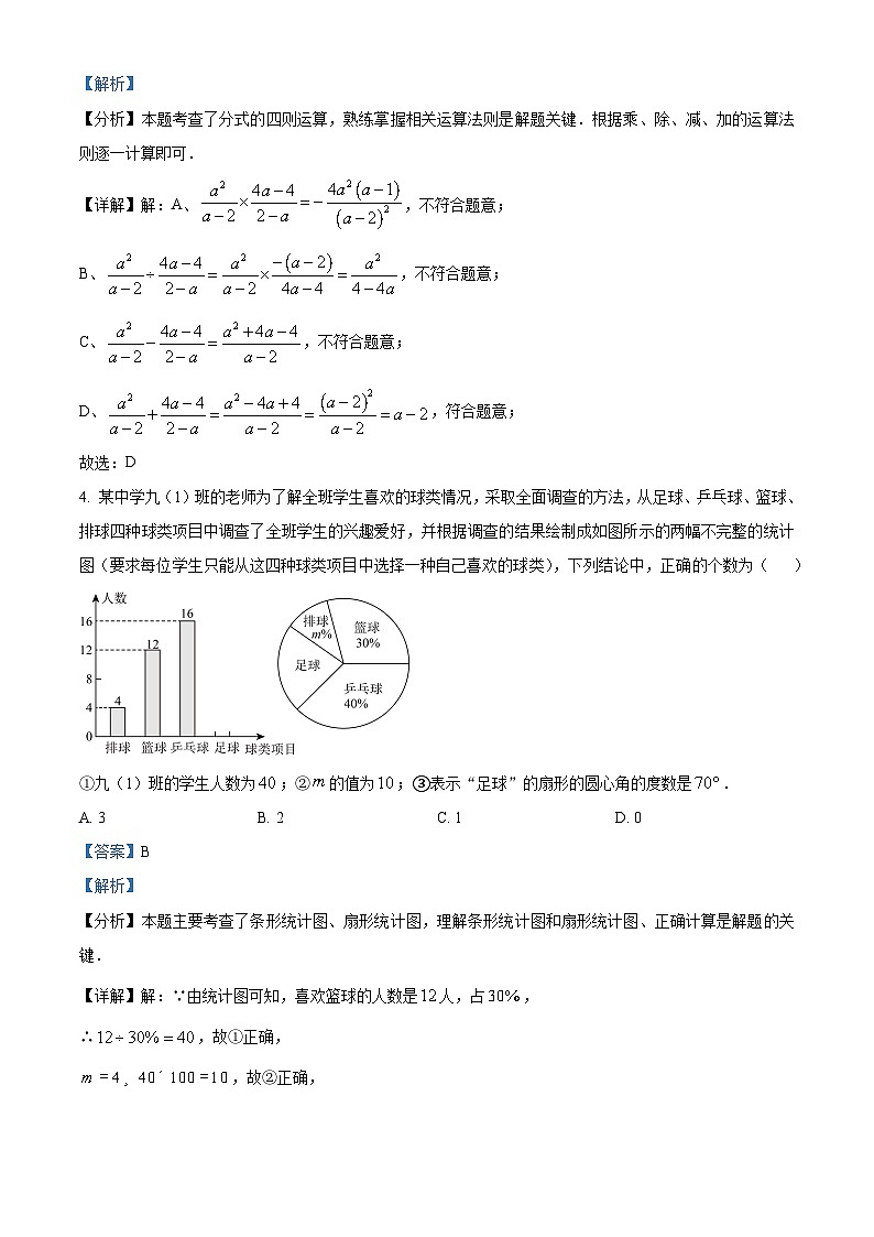 2024年江西省吉安市吉安县城北中学中考二模数学试题（原卷版+解析版）02