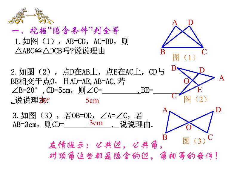 4.3 全等三角形复习(2) 北师大版七年级数学下册课件05