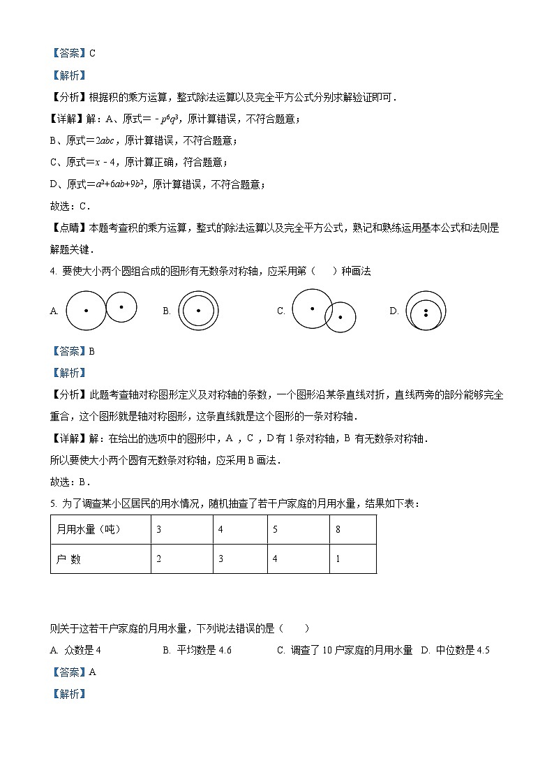 2024年广东省汕头市金平区鮀济中学中考一模数学试题（原卷版+解析版）02