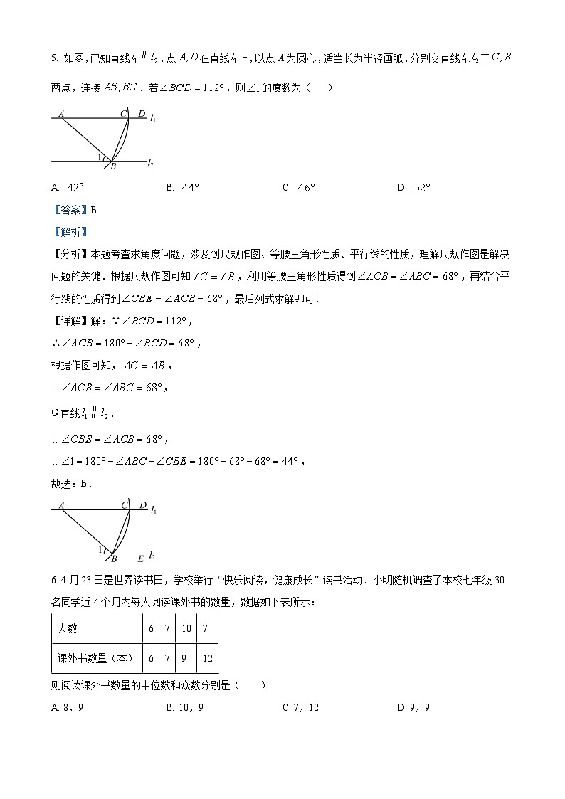2024年山东省滨州市无棣县中考一模数学试题（原卷版+解析版）03
