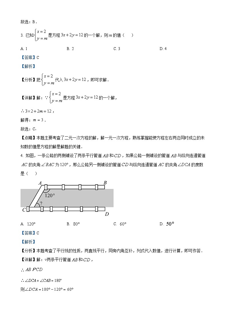 广东省惠州市惠阳区新圩中学2023-2024学年七年级下学期期中数学试题（原卷版+解析版）02