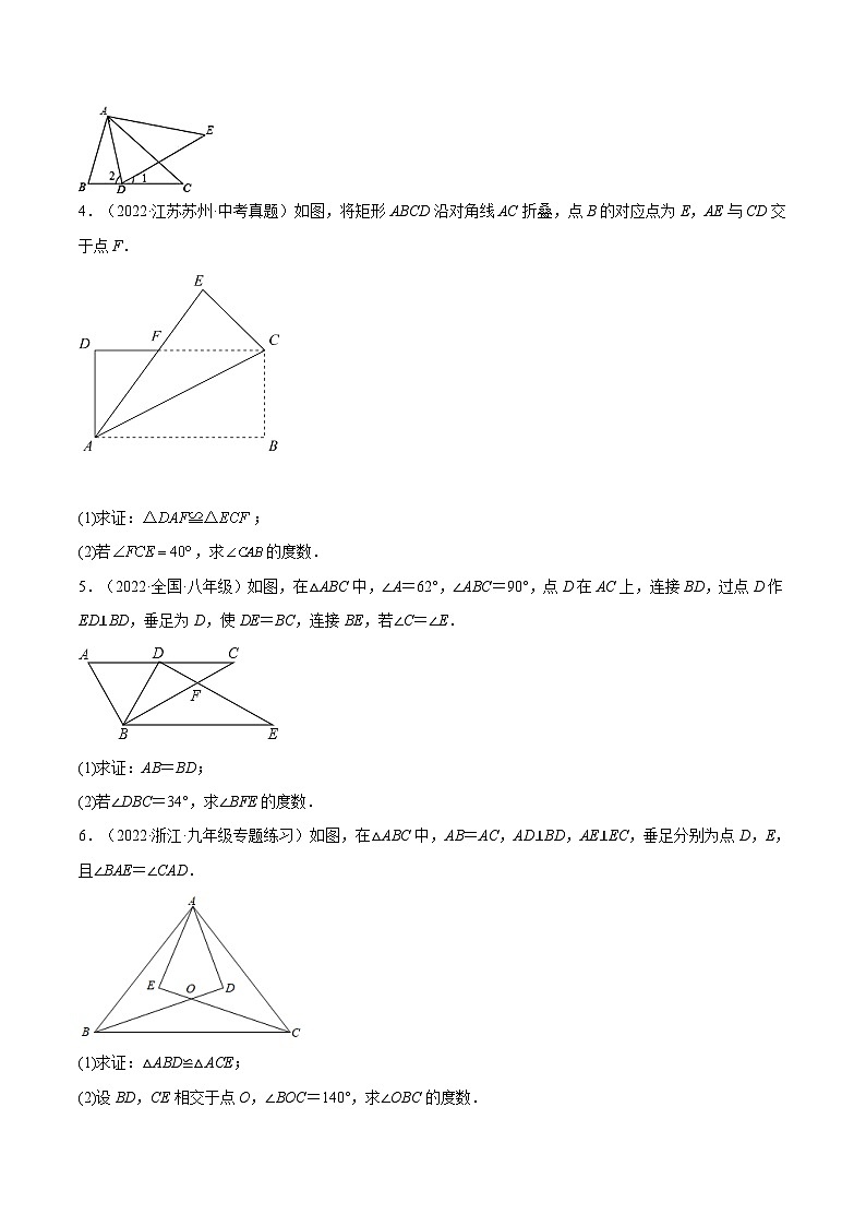 专题04 《角角边判定三角形全等》重难点题型分类（原卷版）第3页