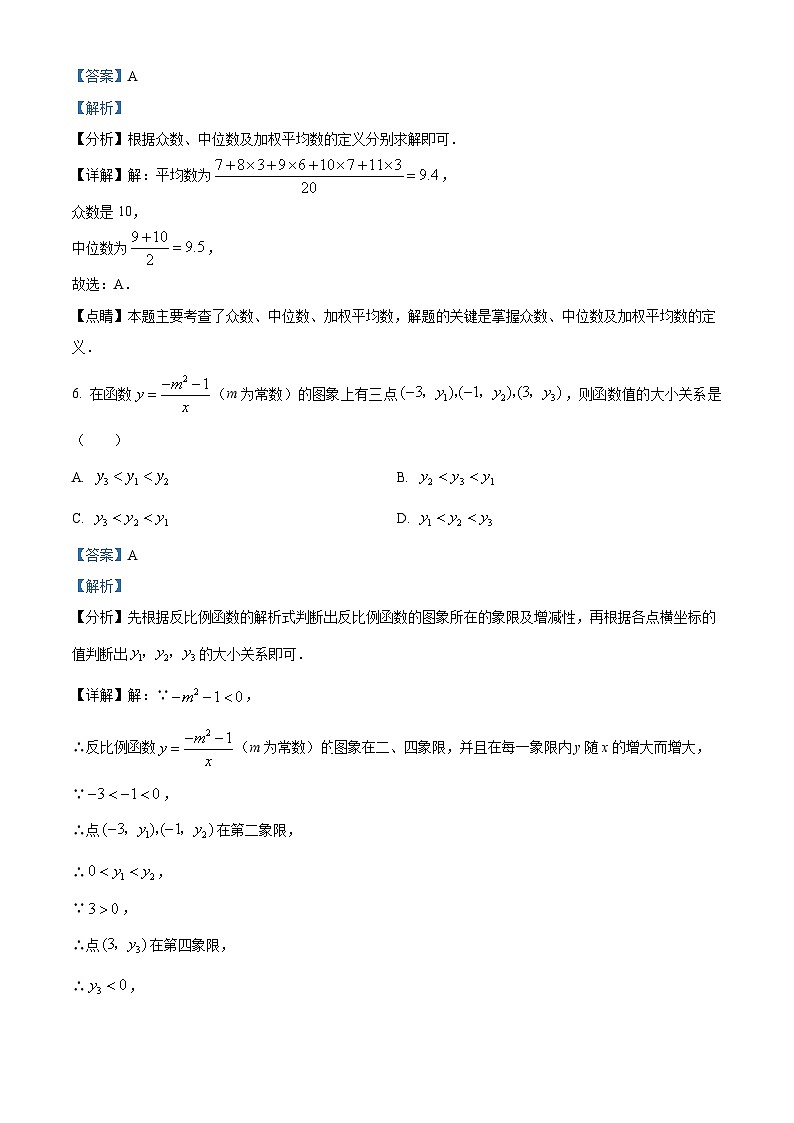 河南省驻马店市驿城区第四中学2023-2024学年九年级下学期4月月考数学试题（原卷版+解析版）03