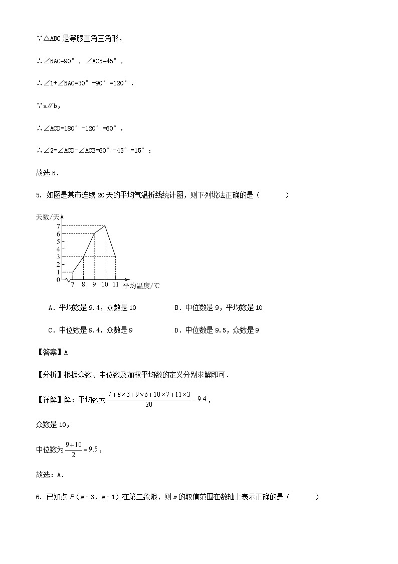 2024年浙江省金华市九年级学业水平考试适应性模拟练习试卷（解析版）第3页