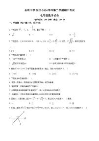 河南省开封市金明中学2023-2024学年七年级下学期期中数学试题（原卷版+解析版）