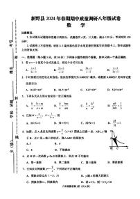 河南省南阳市新野县2023-2024学年八年级下学期4月期中考试数学试题