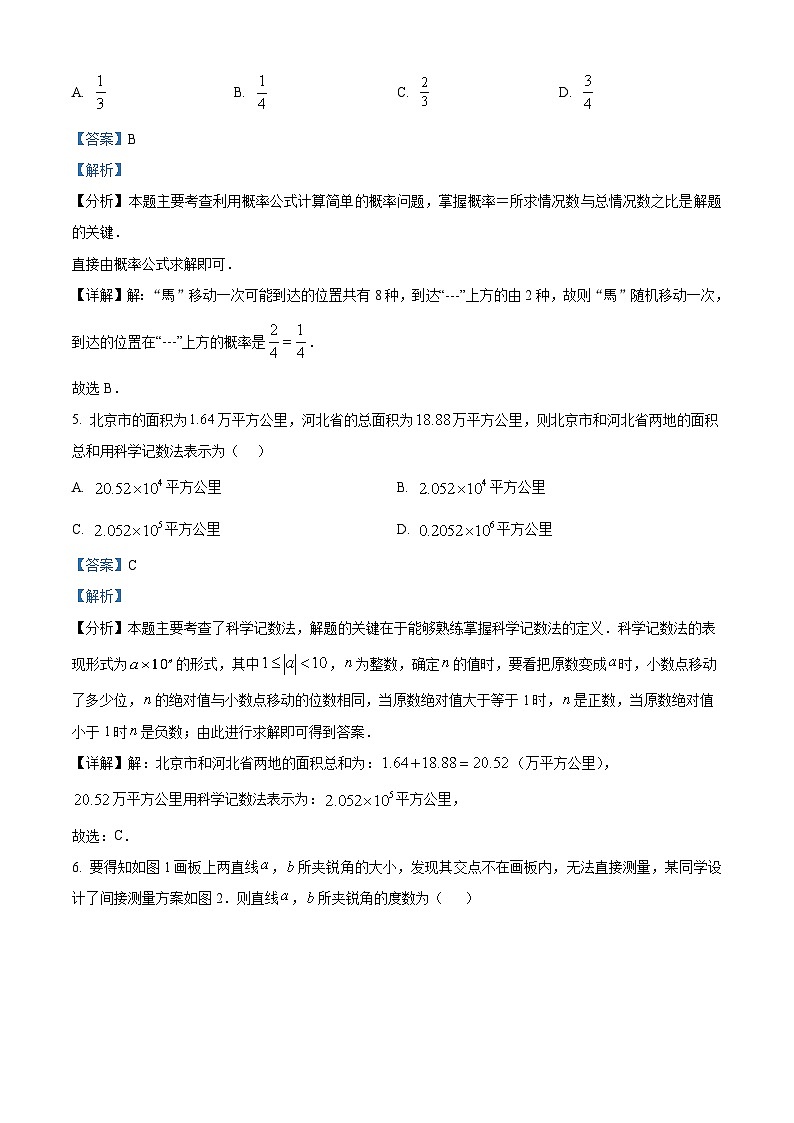河北省邯郸市馆陶县两校联考2023-2024学年九年级下学期期中数学试题（解析版）第3页