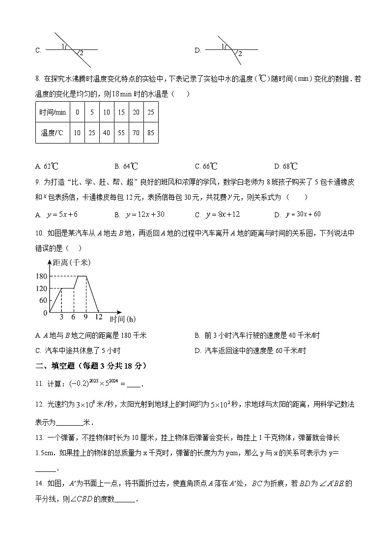 山东省枣庄市滕州市滕南中学2023-2024学年七年级下学期数学期中模拟试题（原卷版）第2页