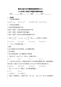 黑龙江省大庆市肇源县西部四校2023-2024学年七年级下学期月考数学试卷(含答案)