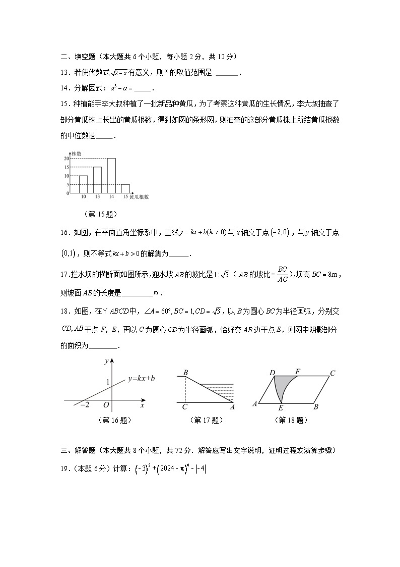 2024年广西中考数学预测模拟试卷(原卷+解析版）03