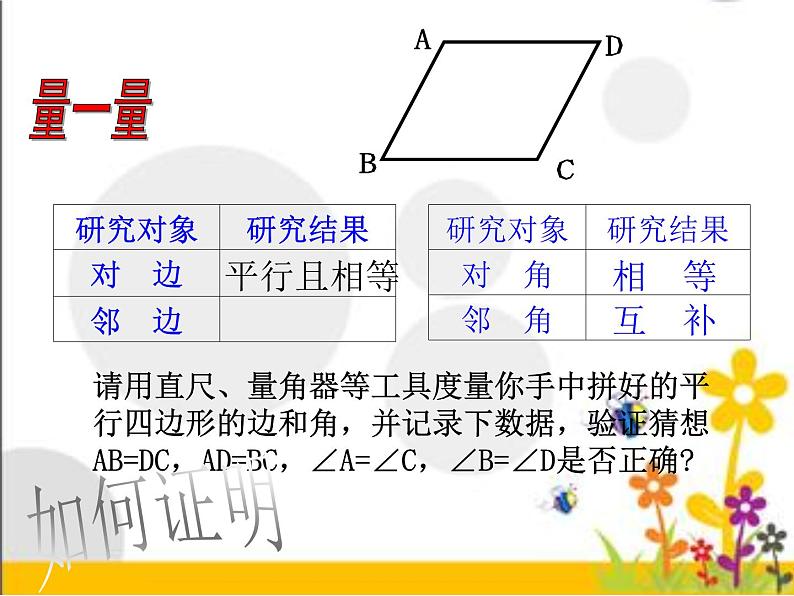 沪科版数学八年级下册 20.2平行四边形的性质-课件07