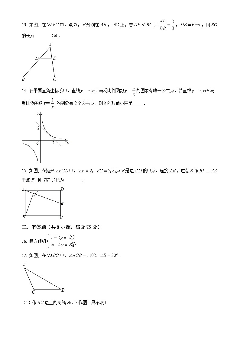 2024年广东省汕头市金平区汕头市下蓬中学中考一模数学试题（原卷版+解析版）03