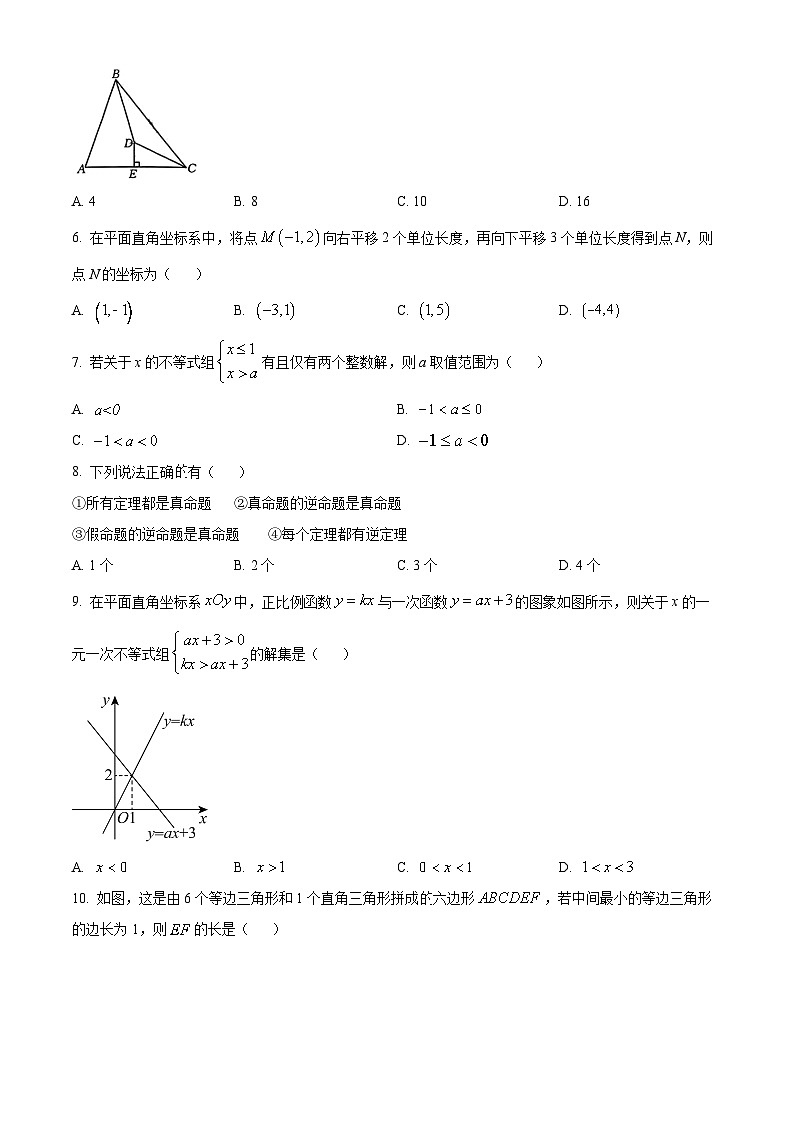 山西省运城市夏县多校2023-2024学年八年级下学期期期中数学试题（原卷版）第2页
