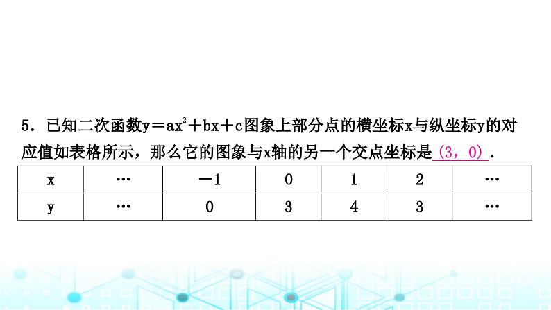 中考数学复习第三章函数第六节二次函数解析式的确定及图象变换课件05