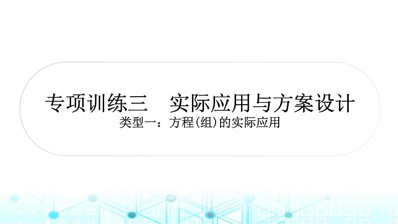 中考数学复习专项训练三实际应用与方案设计课件01