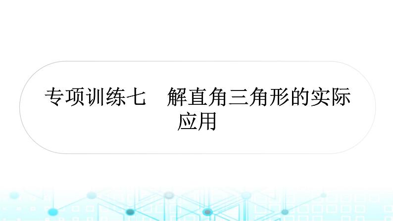 中考数学复习专项训练七解直角三角形的实际应用课件01