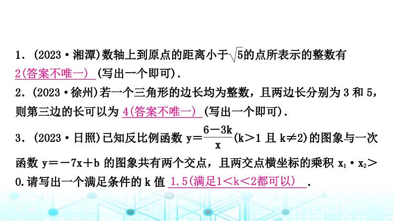 中考数学复习专项训练十二开放性试题课件第2页