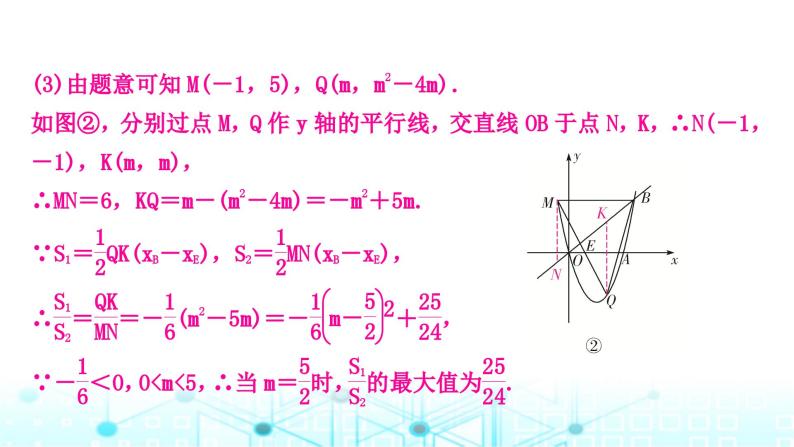中考数学复习重难题型突破八二次函数与几何综合题综合提升练类型一二次函数中的线段与面积问题课件06