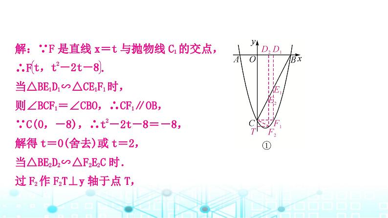 中考数学复习重难题型突破八二次函数与几何综合题综合提升练类型五二次函数与直线、线段交点问题课件05