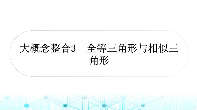 中考数学复习第四章三角形大概念整合3全等三角形与相似三角形课件01