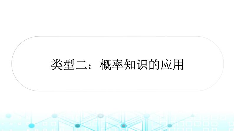 中考数学复习专项训练七统计与概率类型二概率知识的应用课件01