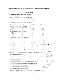 四川省绵阳市绵阳外国语实验学校 2023-2024 学年八年级下学期 期中数学试题