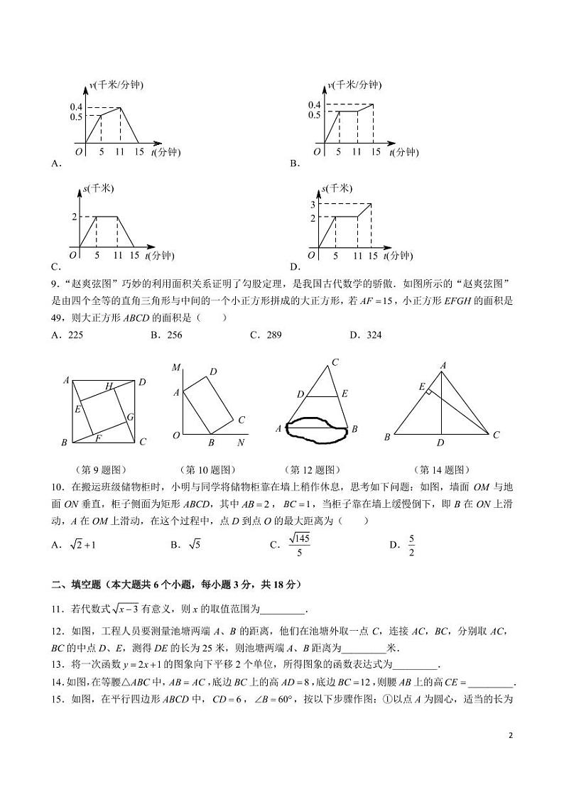 2023-2024 学年度长沙一中集团第二学期八年级期中考试数学试卷02