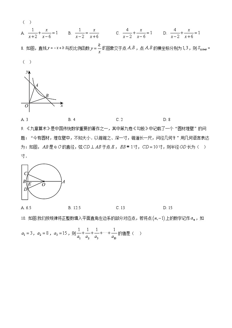 湖南省永州市东安县2023-2024学年九年级下学期期中数学试题（原卷版）第2页